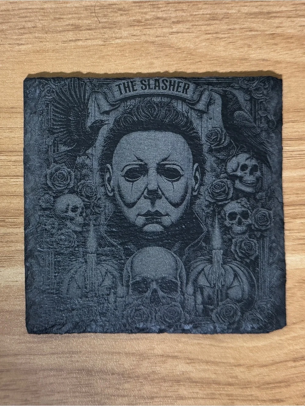 Horror themed slate coasters